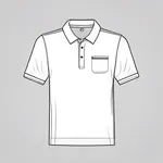 White short-sleeved polo shirt image